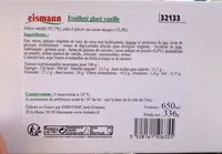 Feuilleté glacé vanille