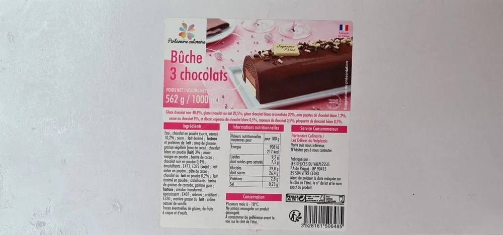Bûche 3 chocolats