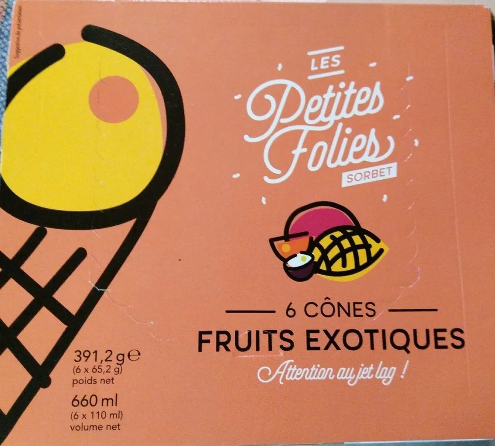 6 cônes fruits exotiques