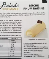 Bûche rhum raisins