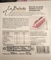 Bûche glacée panna cotta framboise