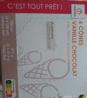 Si cône vanille chocolat avec pépites de nougatine
