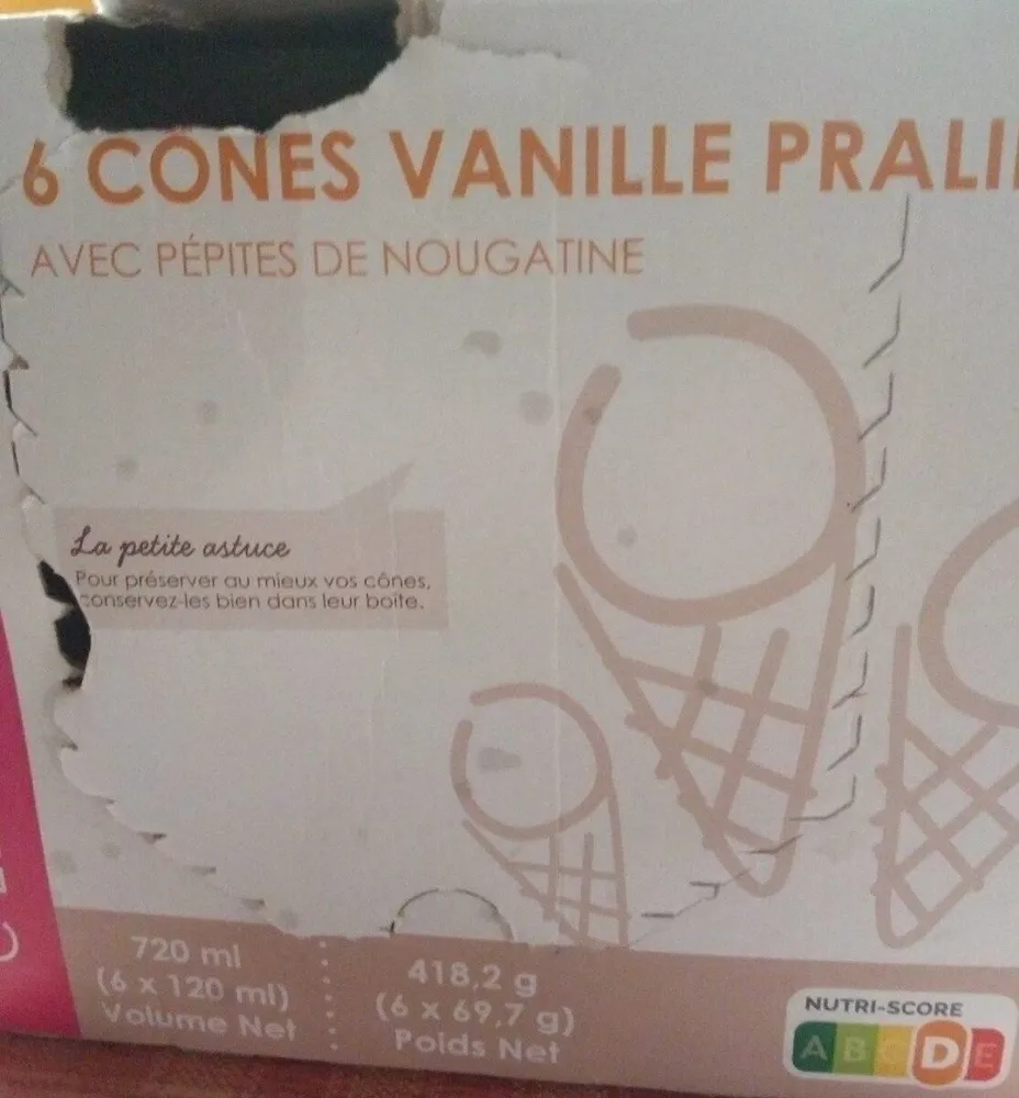 Cône vanille praliné
