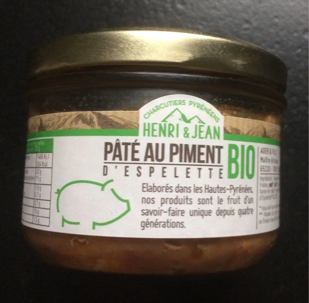 Paté au piment d'espelette bio