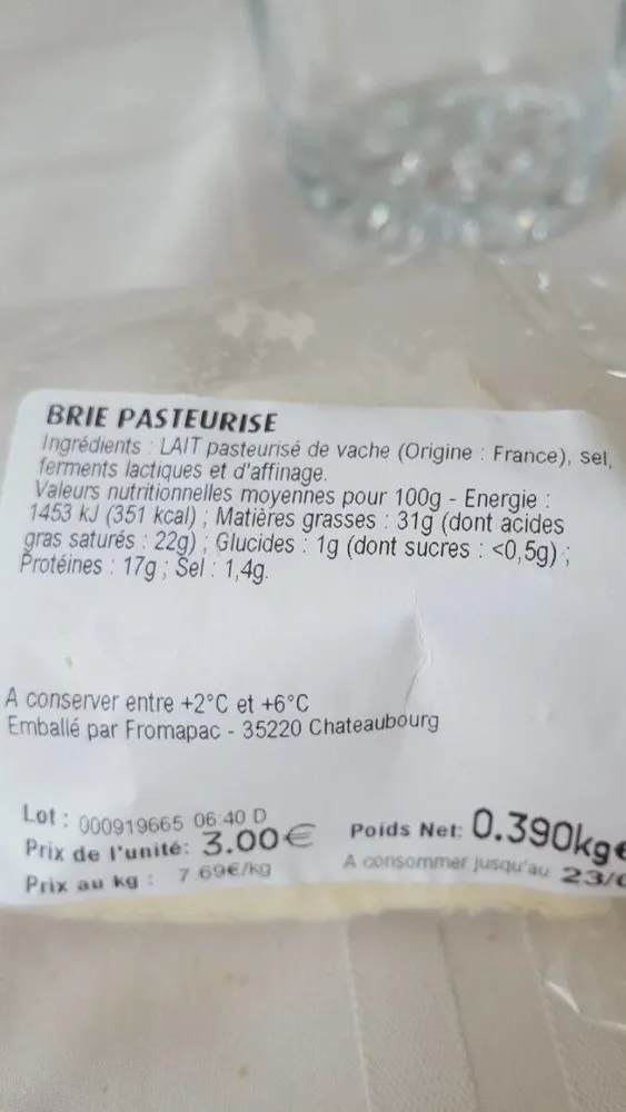 Brie pasteurisé