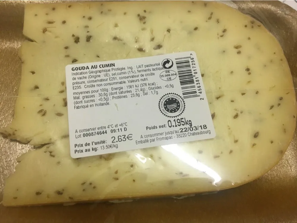 Gouda au cumin