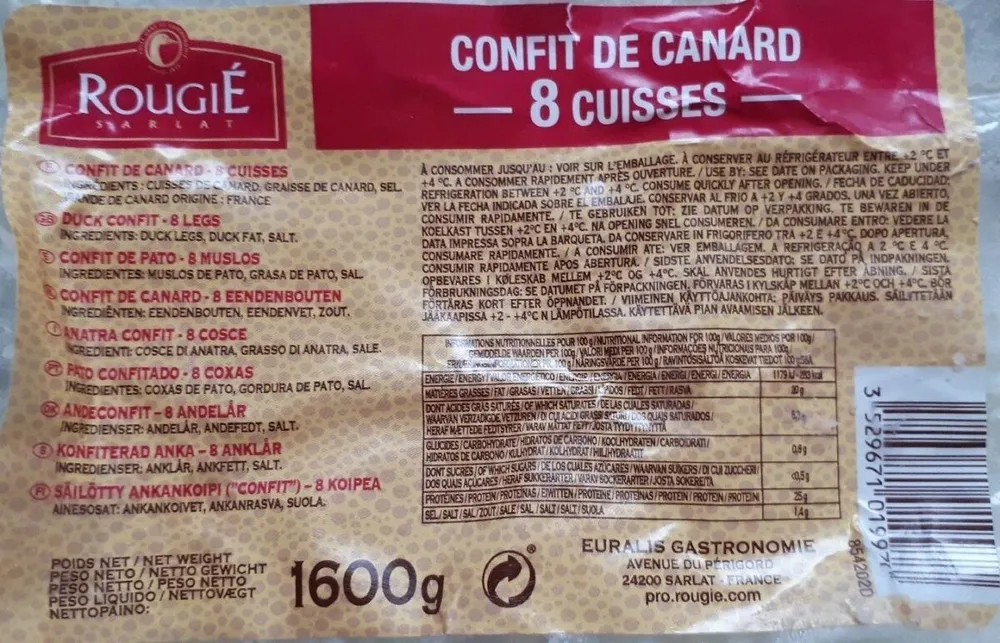 Confit de canard 8 cuisses