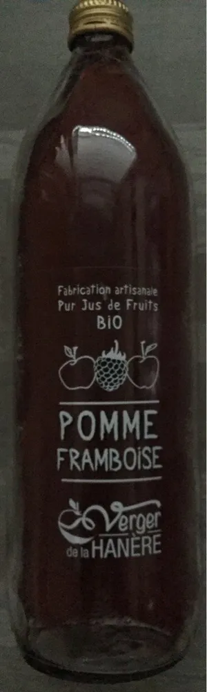 Jus de fruits bio pomme framboise