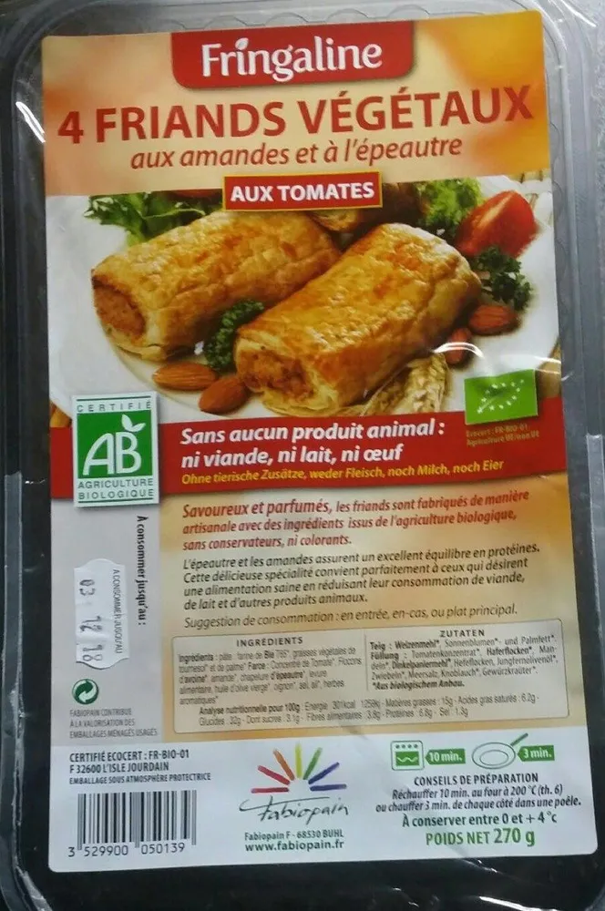 Friands végétaux aux tomates