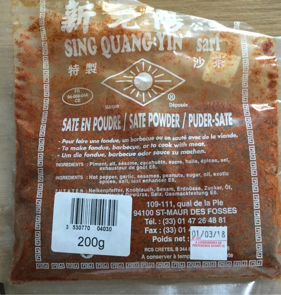 Sate en poudre