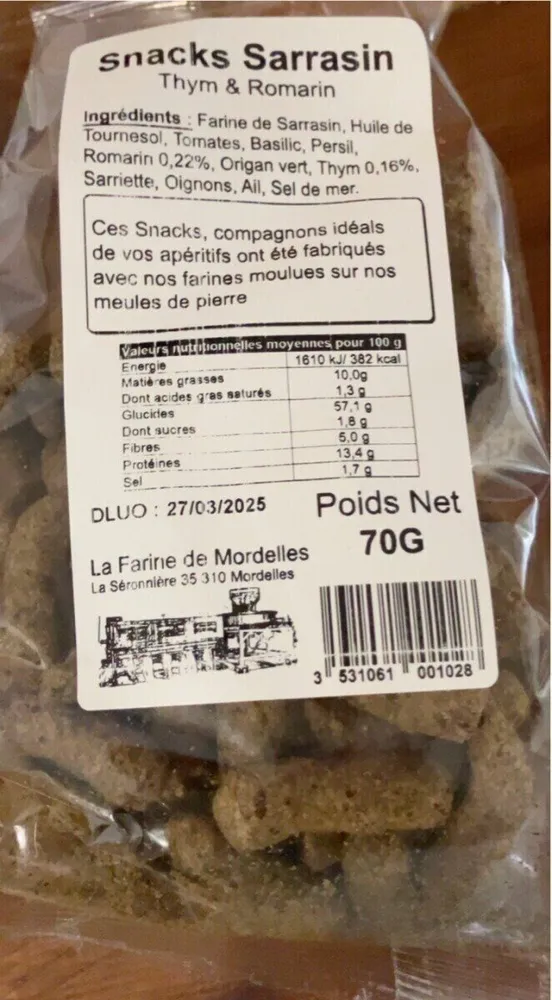 Snacks sarrasin
