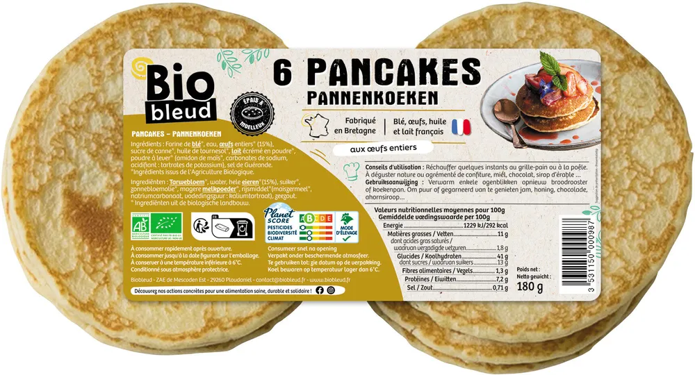 6 pancakes Bio