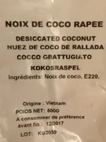 Noix de coco râpée 500gr