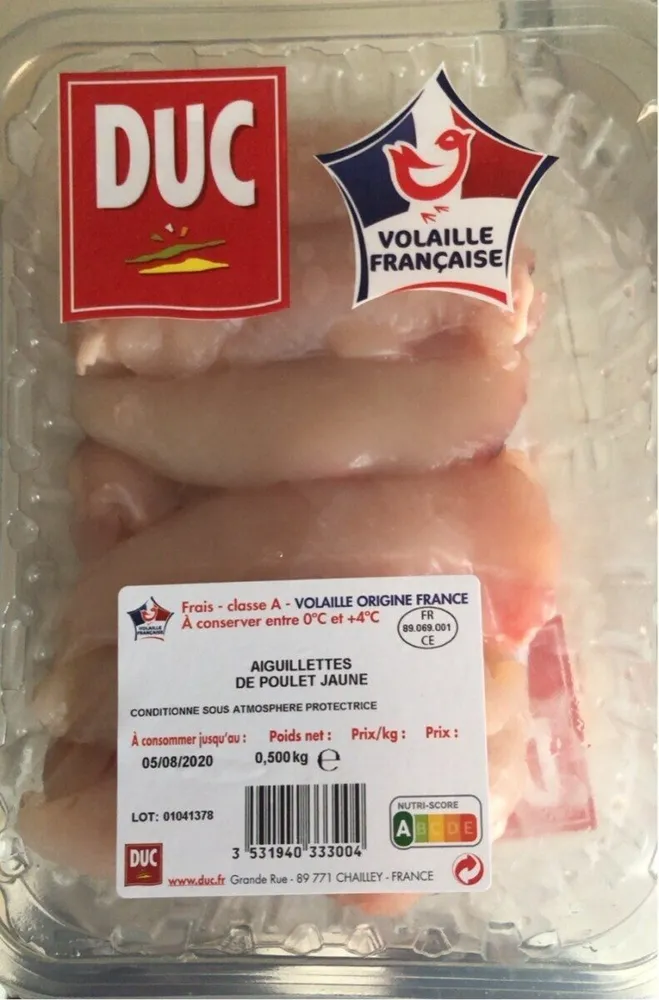 Aiguillettes de poulet jaune