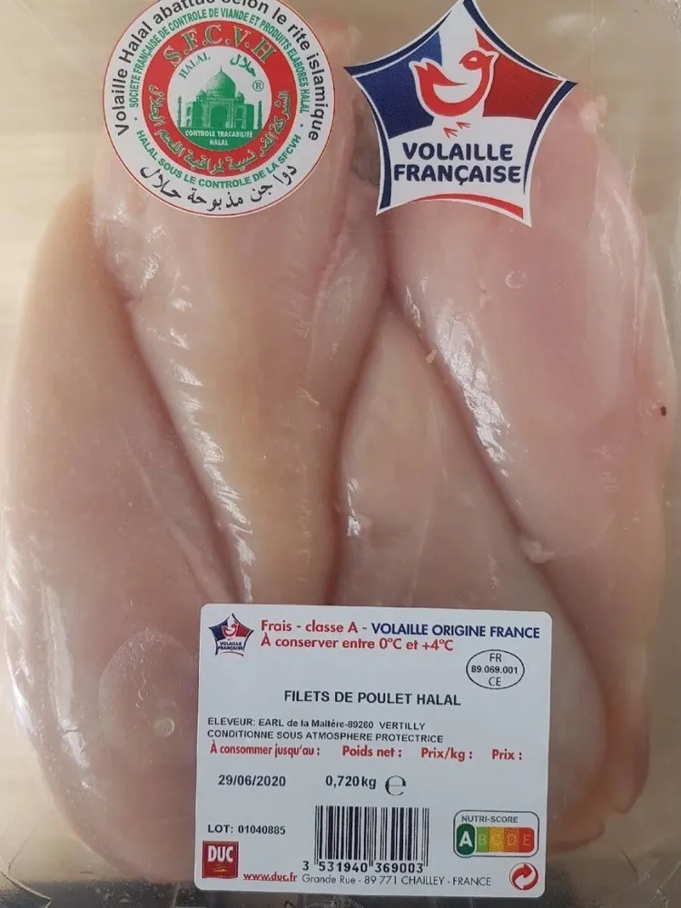 Filets de poulet Halal