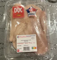 Filets de poulet jaune tranches