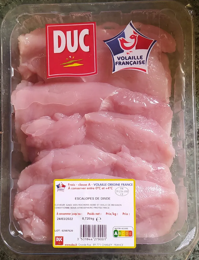 Escalopes de dinde x 6