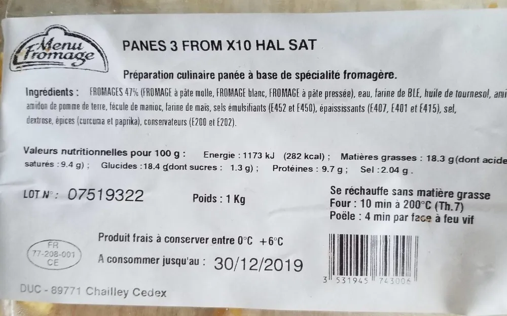 Panés 3 fromage