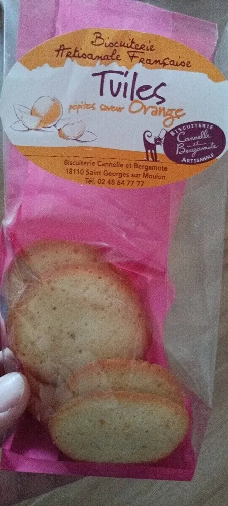 Tuiles pépites saveur orange