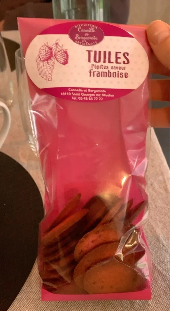 Tuile pépites saveur framboise
