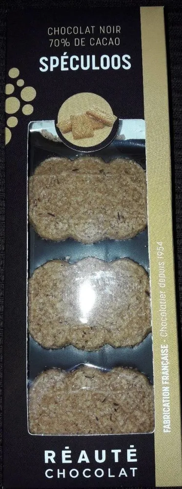 Chocolat noir 70% cacao et spéculoos