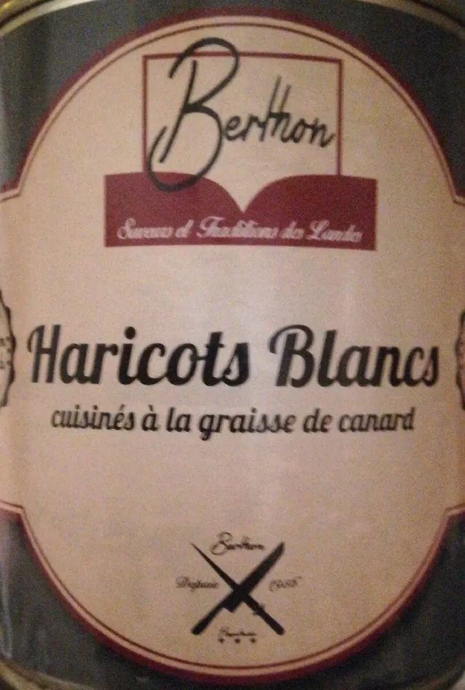 Haricots blancs cuisinés à la graisse de canard