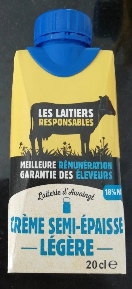 Crème Semi Épaisse légère (18% MG)