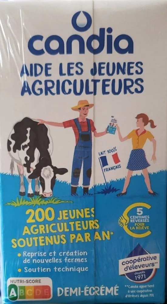 Lait Demi-Ecrémé Jeunes Agriculteurs