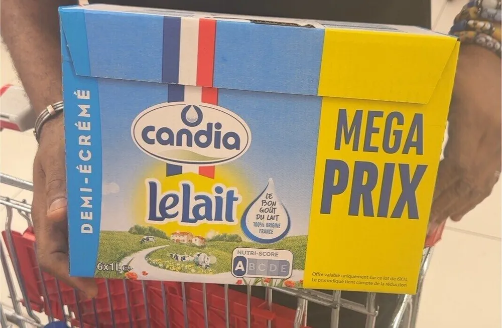 Le lait demi-écrémé