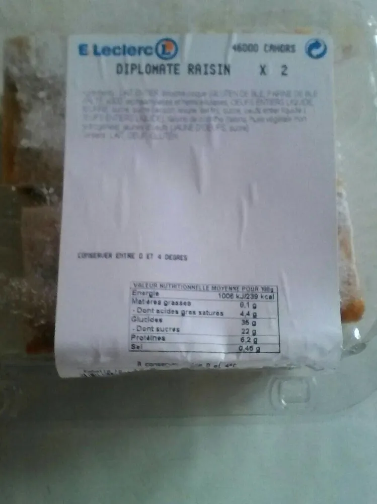 Diplomate raisin