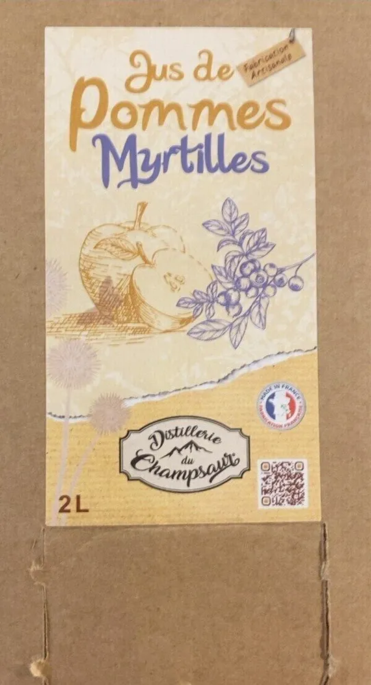 Jus de pommes myrtilles
