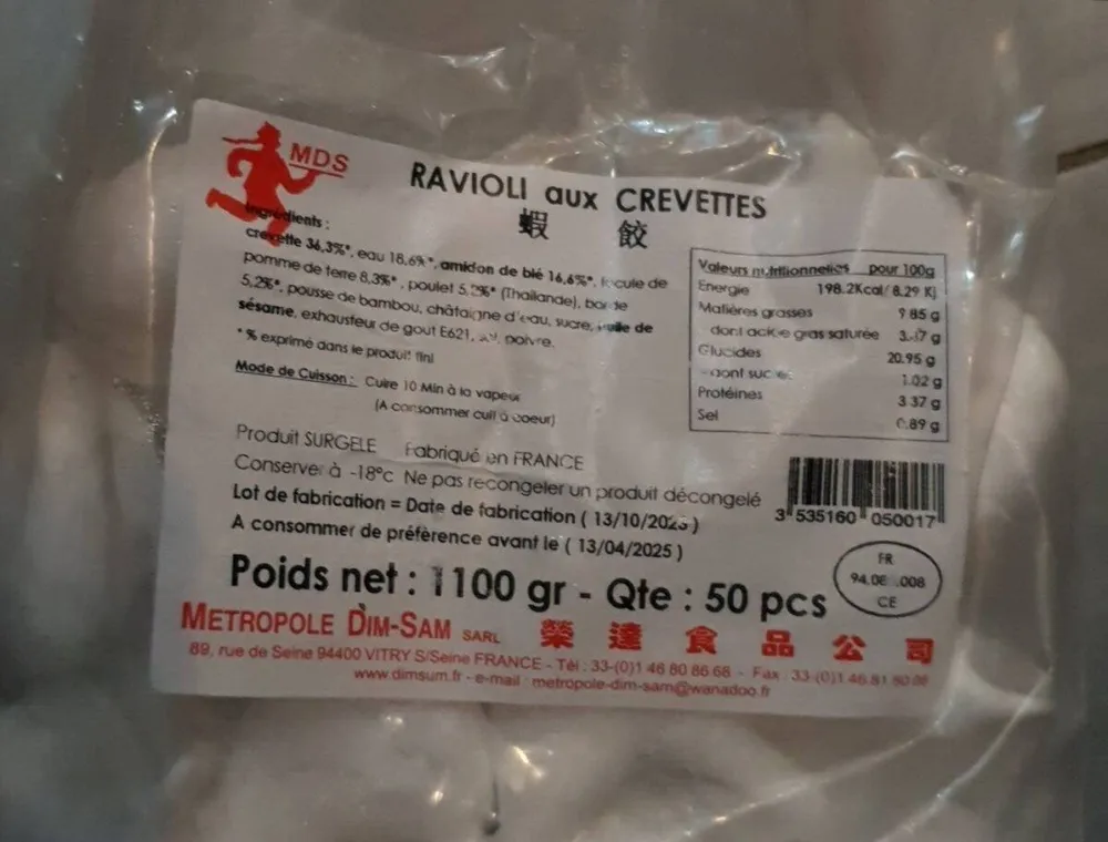 Ravioli aux crevettes
