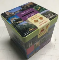 Aveyron Lozere tirelire metal - garnie biscuit artisanaux