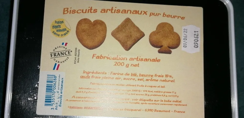 Biscuits artisanaux pur beurre