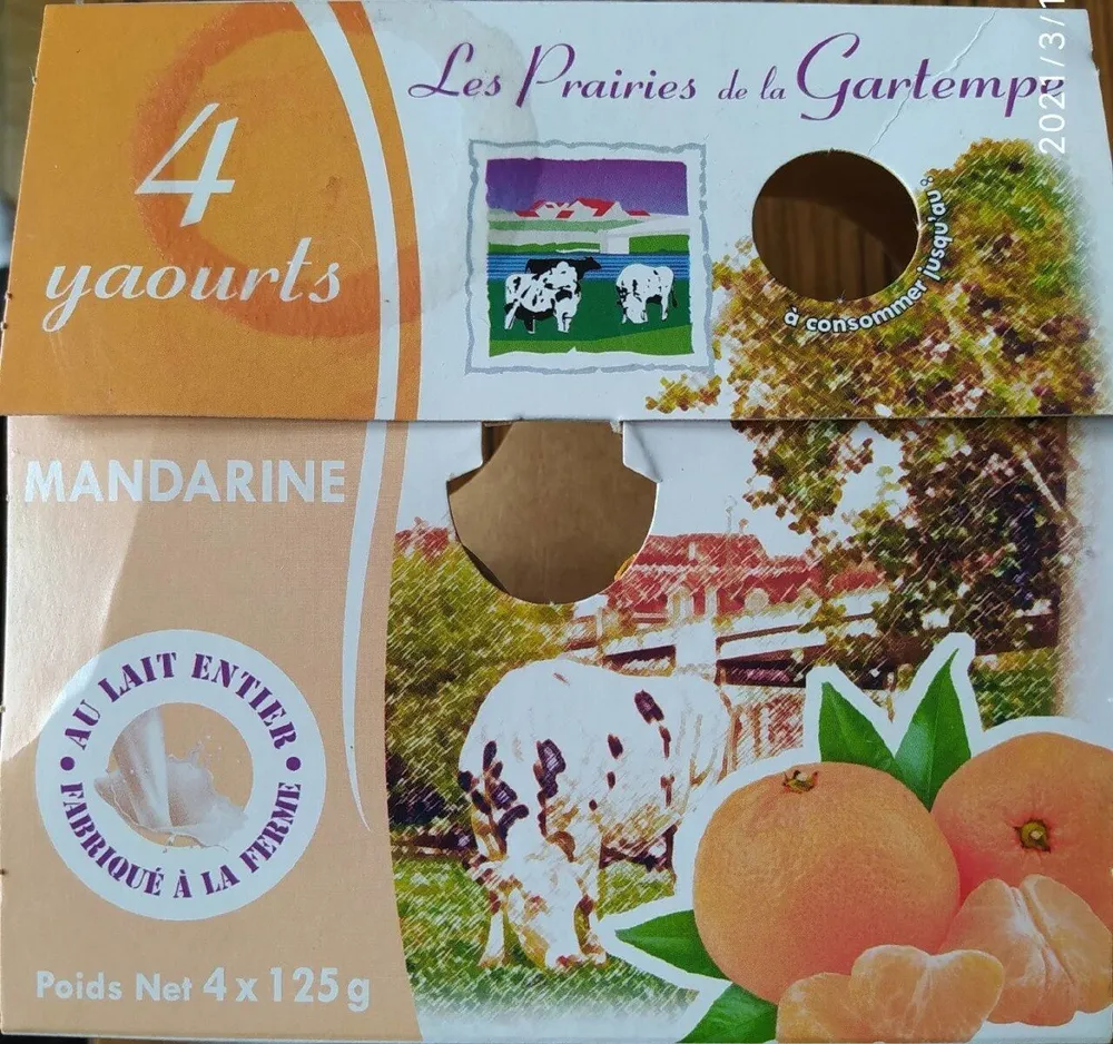 Yaourt mandarine