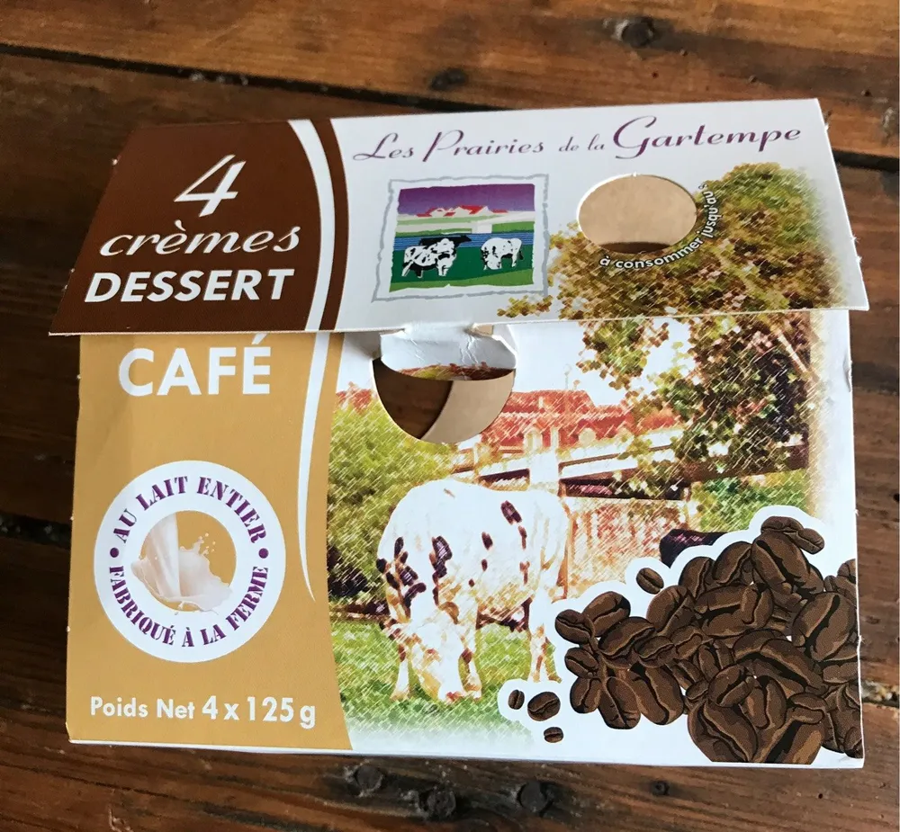 4 crèmes dessert café