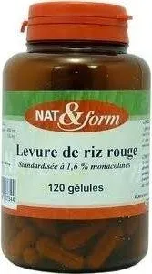Levure De Riz Rouge 600 MG - 120 Gélules - Nat & Form