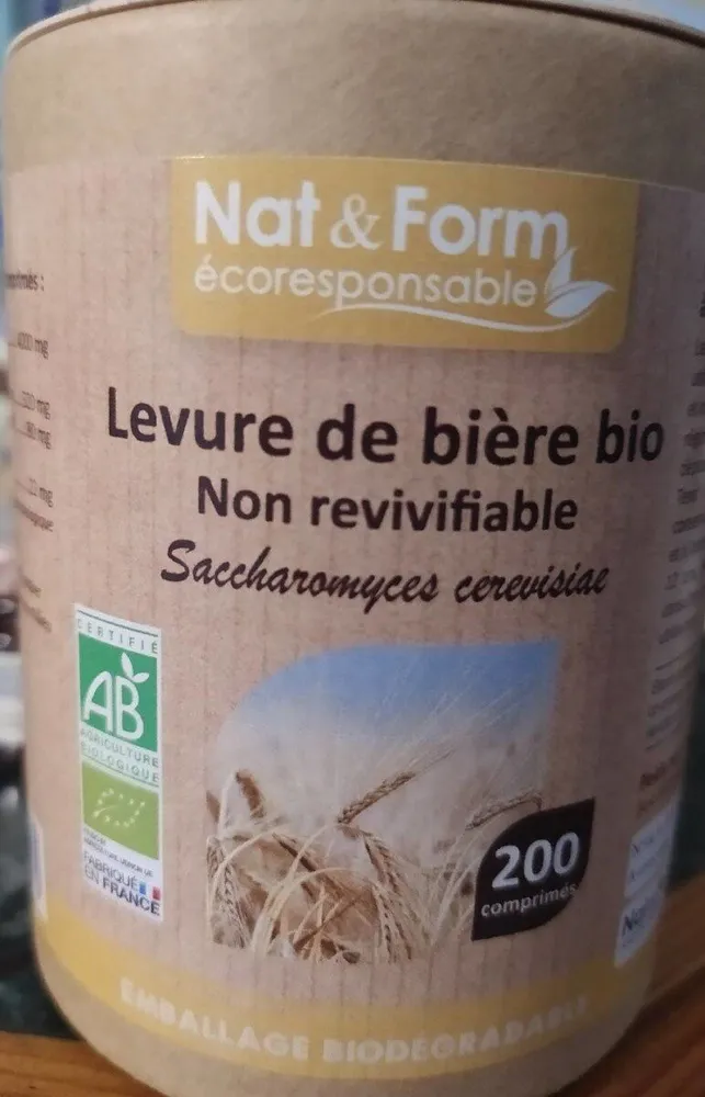 Nat & Form Levure De Bière Bio 200 Comprimés