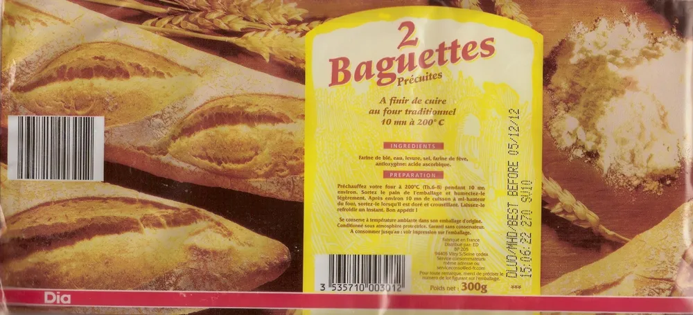 Baguettes Précuites