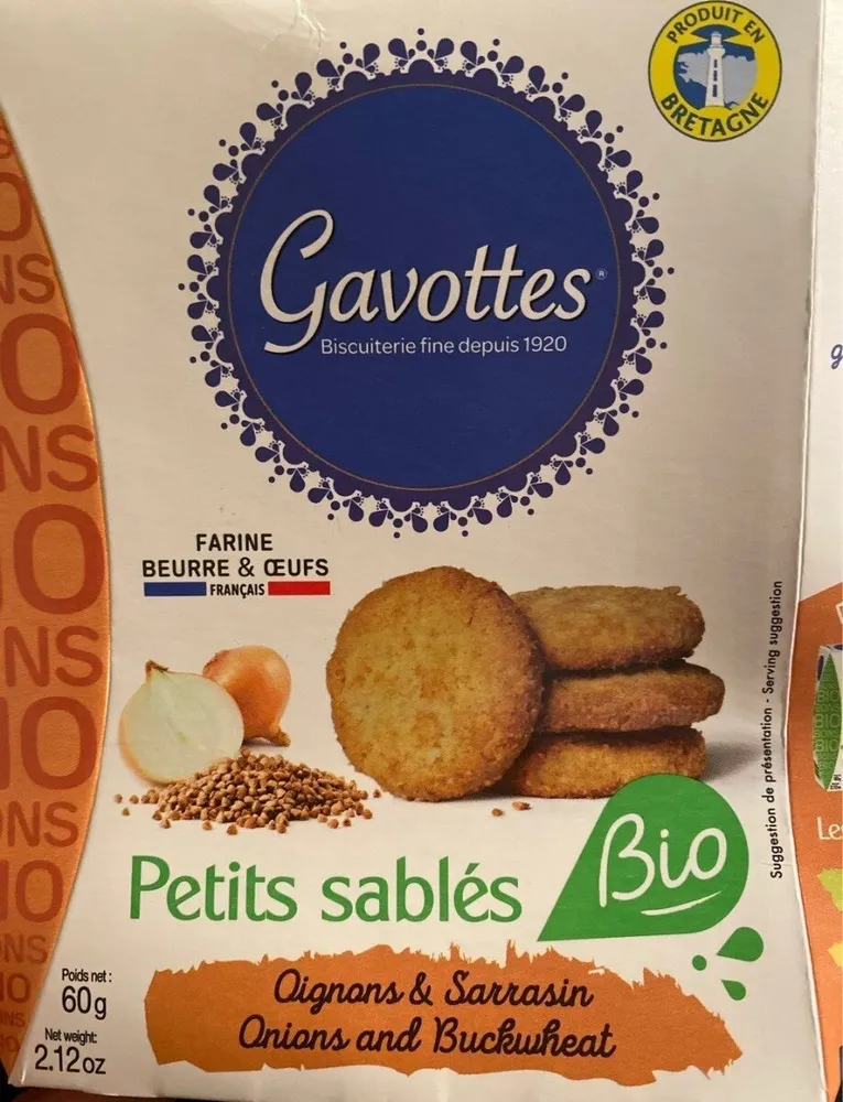 Petits sablés oignon & sarrasin