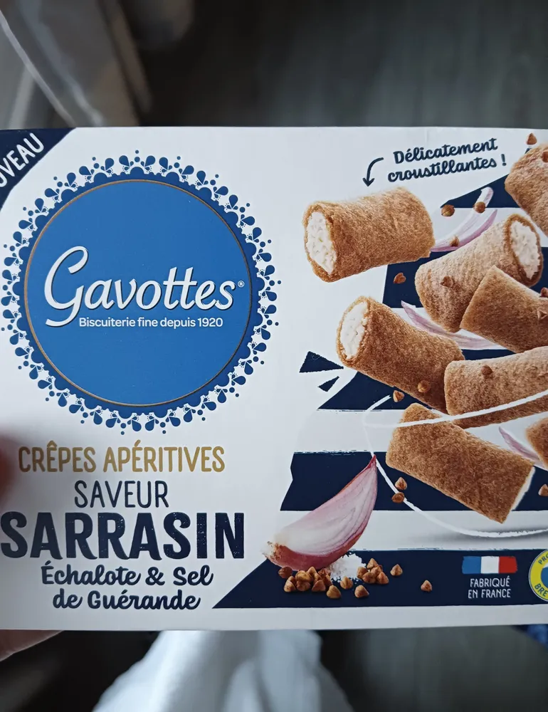 Crêpes apéritives saveur sarrasin échalotes et sel de guerande