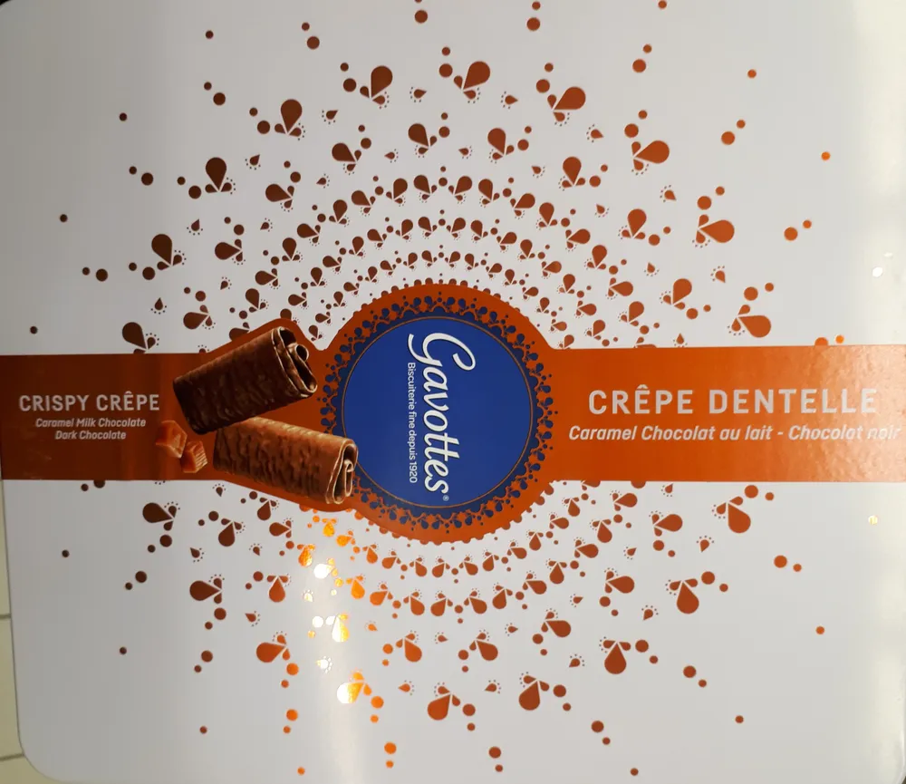 Crêpe dentelle caramel chocolat au lait chocolat noir