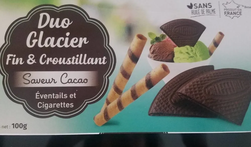 Duo glacier fin et croustillant