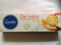 Fine galette pépites de chocolat et orange
