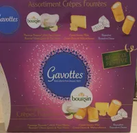 Gavottes crêpes fourrées apéritives - trio violet : bousin, comté et noix, roquefort