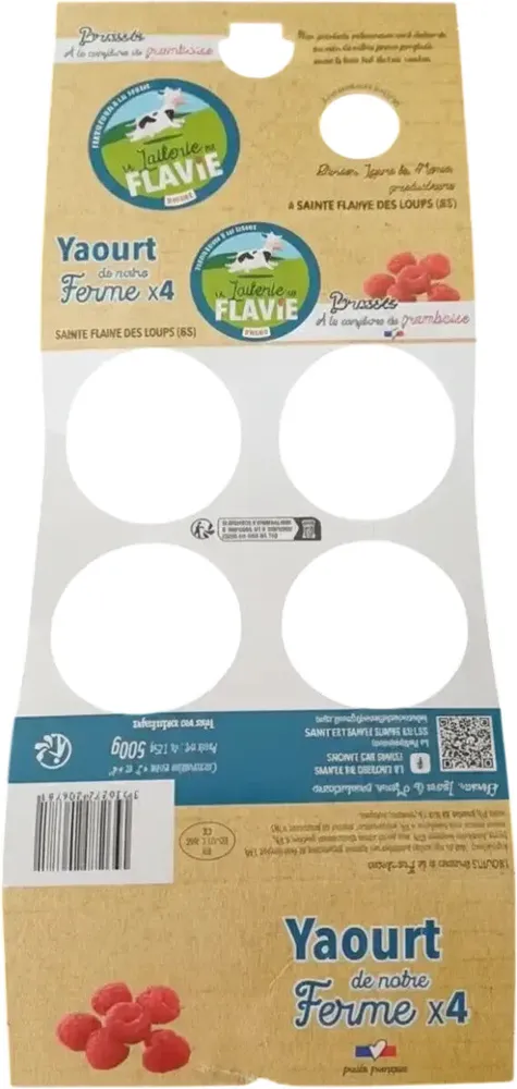 Yaourt fermiers brassés aux framboises