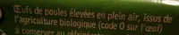6 œufs bio de poules élevées en plein air