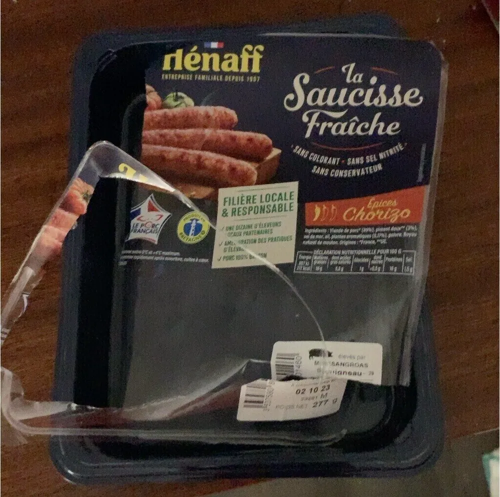La saucisse fraiche