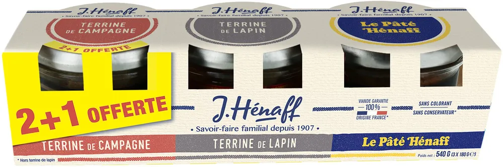 Terrine de campagne - Terrine de Lapin - Pâté Hénaff