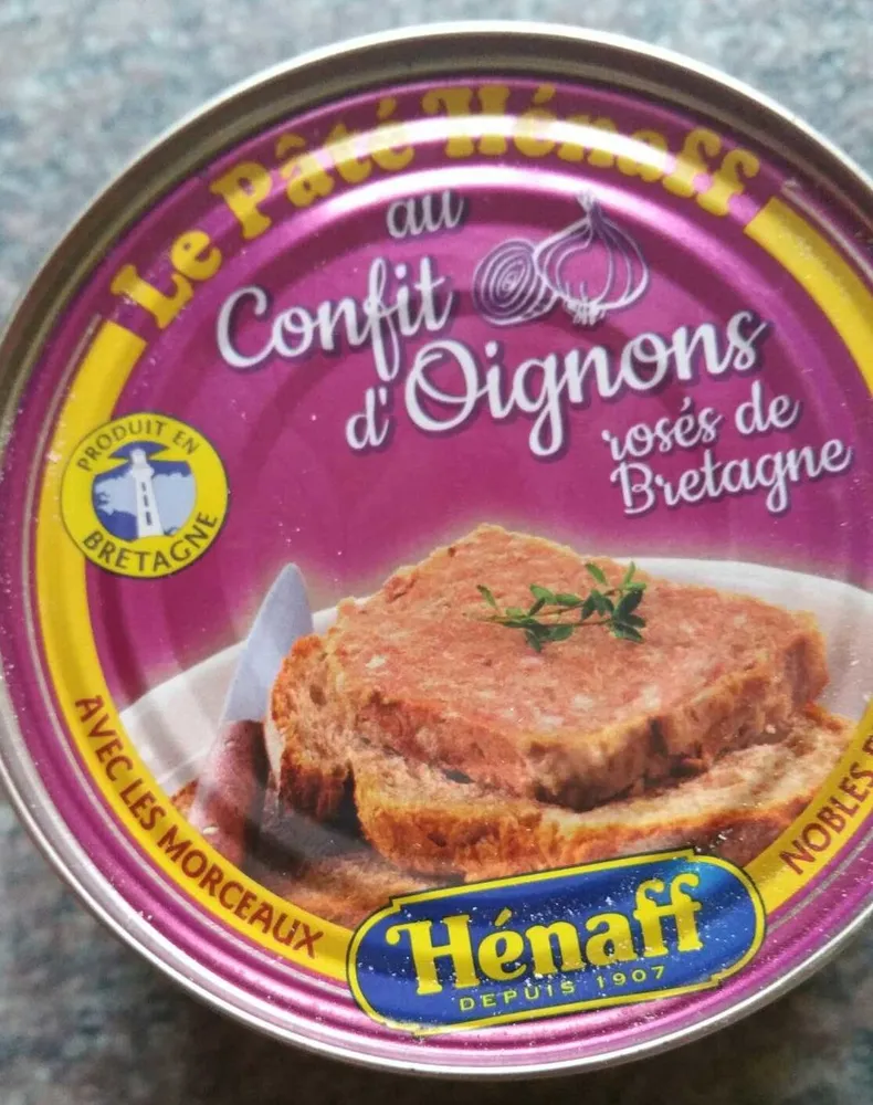 Le pâté Hénaff au Confit d'Oignons rosés de Bretagne